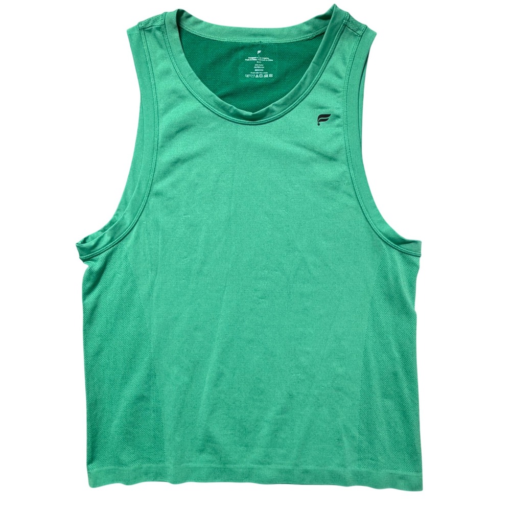 Fabletics Mens Green Sleeveless Performance Training Tank Top Size L RN134638
